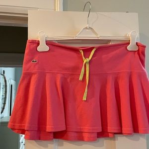 Lacoste pink pull on/ tie skirt, size large